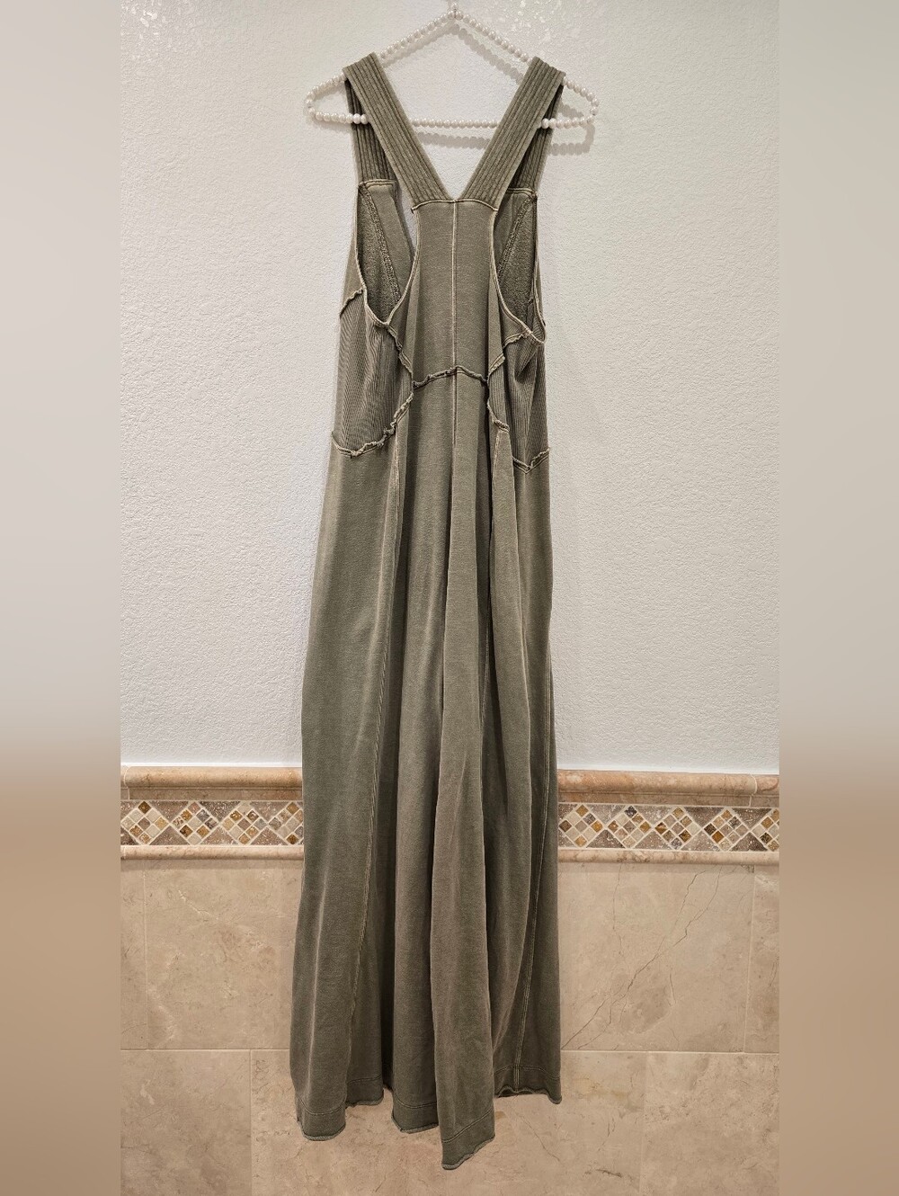 Anthropologie Daily Practice The Palmra Pull- On Cotton Jumpsuit Green - Picture 4 of 9